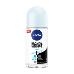 Deodorant Roll-on Antiperspirant Nivea Black White Invisible Pure, 50ml