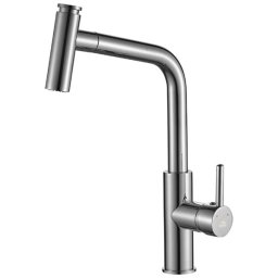 Laveo BAX 069D Baterie pentru chiuveta bucatarie , dus extractibil inalta, crom