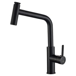Laveo BAX 769D Baterie pentru chiuveta bucatarie , dus extractibil inalta, neagra