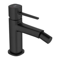 Laveo BAP 732D Baterie bideu neagra mat , pipa fixa cu aerator , monocomanda