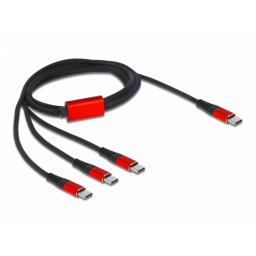 Cablu de incarcare USB-C la 3 x USB-C T-T 1m, Delock 86713