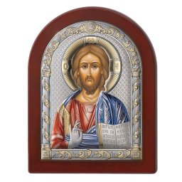 Icoana Argint Isus Christos 15x20cm Color