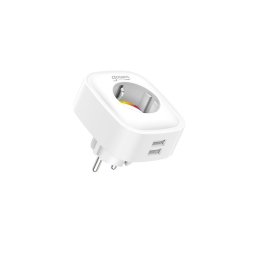Priza inteligenta Gosund SP112 cu monitorizare consum, compatibila Alexa si Google Assistant, Android/iOS, Wireless, 16A, 2xUSB 2.1A, 3680W