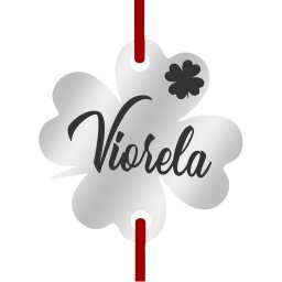 Martisor Bratara Inox Trifoi Argintiu Nume Viorela