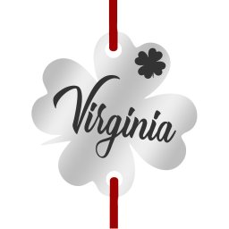 Martisor Bratara Inox Trifoi Argintiu Nume Virginia