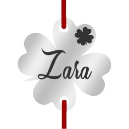 Martisor Bratara Inox Trifoi Argintiu Nume Zara