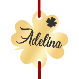 Martisor Bratara Inox Trifoi Auriu Nume Adelina