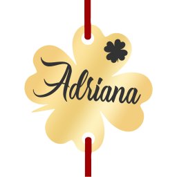 Martisor Bratara Inox Trifoi Auriu Nume Adriana