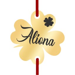 Martisor Bratara Inox Trifoi Auriu Nume Aliona