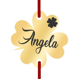 Martisor Bratara Inox Trifoi Auriu Nume Angela