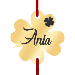Martisor Bratara Inox Trifoi Auriu Nume Ania