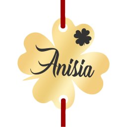 Martisor Bratara Inox Trifoi Auriu Nume Anisia