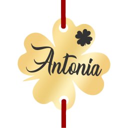 Martisor Bratara Inox Trifoi Auriu Nume Antonia