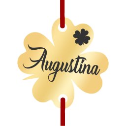 Martisor Bratara Inox Trifoi Auriu Nume Augustina