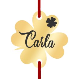 Martisor Bratara Inox Trifoi Auriu Nume Carla