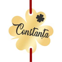 Martisor Bratara Inox Trifoi Auriu Nume Constanta