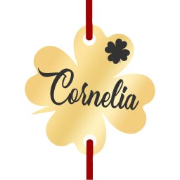 Martisor Bratara Inox Trifoi Auriu Nume Cornelia