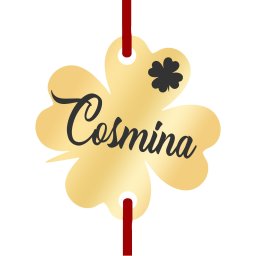 Martisor Bratara Inox Trifoi Auriu Nume Cosmina