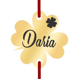 Martisor Bratara Inox Trifoi Auriu Nume Daria