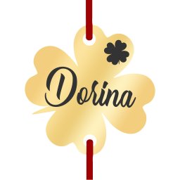 Martisor Bratara Inox Trifoi Auriu Nume Dorina
