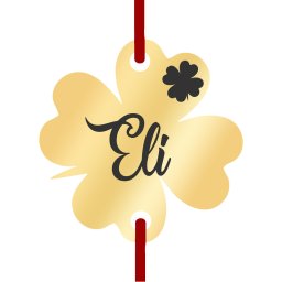 Martisor Bratara Inox Trifoi Auriu Nume Eli