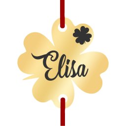 Martisor Bratara Inox Trifoi Auriu Nume Elisa