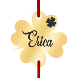 Martisor Bratara Inox Trifoi Auriu Nume Erica