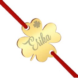 Martisor Bratara Inox Trifoi Auriu Nume Erika