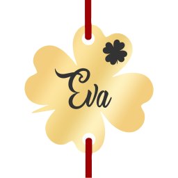 Martisor Bratara Inox Trifoi Auriu Nume Eva
