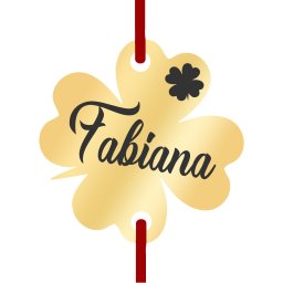 Martisor Bratara Inox Trifoi Auriu Nume Fabiana