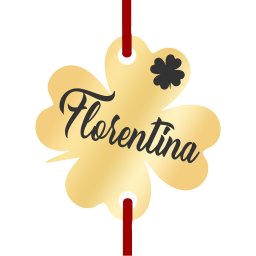 Martisor Bratara Inox Trifoi Auriu Nume Florentina