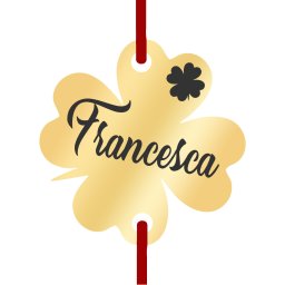 Martisor Bratara Inox Trifoi Auriu Nume Francesca