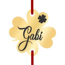 Martisor Bratara Inox Trifoi Auriu Nume Gabi