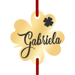 Martisor Bratara Inox Trifoi Auriu Nume Gabriela