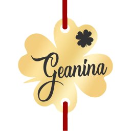Martisor Bratara Inox Trifoi Auriu Nume Geanina