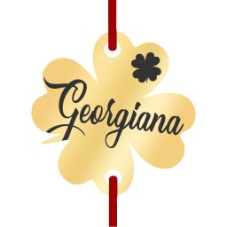 Martisor Bratara Inox Trifoi Auriu Nume Georgiana