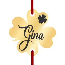 Martisor Bratara Inox Trifoi Auriu Nume Gina