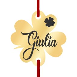 Martisor Bratara Inox Trifoi Auriu Nume Giulia