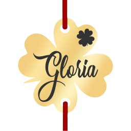 Martisor Bratara Inox Trifoi Auriu Nume Gloria