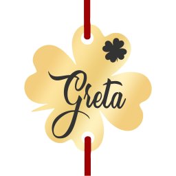 Martisor Bratara Inox Trifoi Auriu Nume Greta