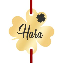 Martisor Bratara Inox Trifoi Auriu Nume Hara