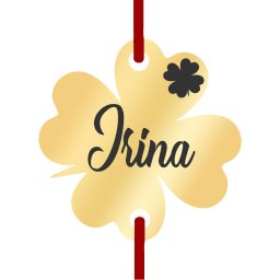 Martisor Bratara Inox Trifoi Auriu Nume Irina