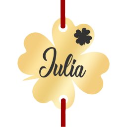 Martisor Bratara Inox Trifoi Auriu Nume Iulia