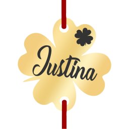 Martisor Bratara Inox Trifoi Auriu Nume Iustina