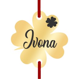 Martisor Bratara Inox Trifoi Auriu Nume Ivona