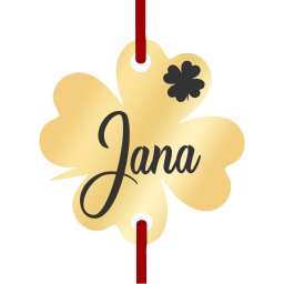 Martisor Bratara Inox Trifoi Auriu Nume Jana