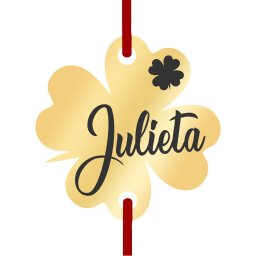 Martisor Bratara Inox Trifoi Auriu Nume Julieta