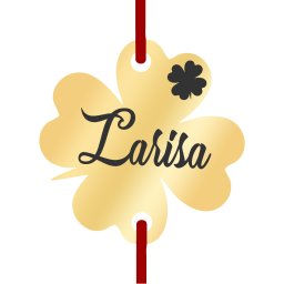 Martisor Bratara Inox Trifoi Auriu Nume Larisa