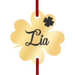 Martisor Bratara Inox Trifoi Auriu Nume Lia
