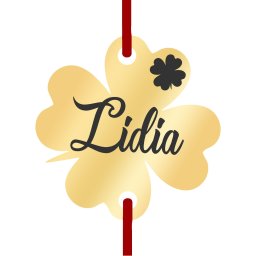 Martisor Bratara Inox Trifoi Auriu Nume Lidia